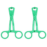 Green Scissor Nipple Clamps With Metal Chain > Bondage Gear > Nipple Clamps